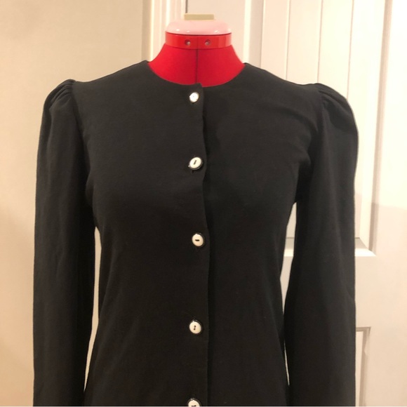 Vintage 1980s Goody Brand Wednesday Adams Style Drop Waist Long-sleeve Dress - Picture 3 of 12